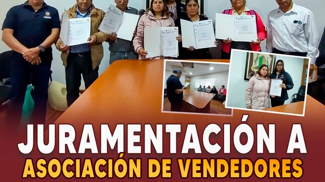 Juramentación a asociación de vendedores comerciantes 