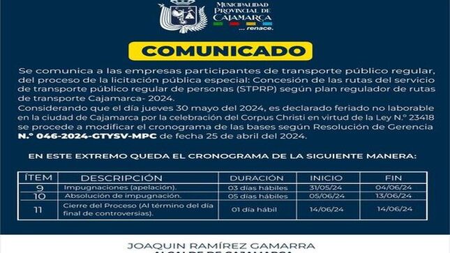  𝐏𝐑𝐎𝐂𝐄𝐒𝐎 𝐃𝐄 𝐋𝐈𝐂𝐈𝐓𝐀𝐂𝐈𝐎́𝐍 𝐃𝐄 𝐓𝐑𝐀𝐍𝐒𝐏𝐎𝐑𝐓𝐄 𝐏𝐔́𝐁𝐋𝐈𝐂𝐎 𝟐𝟎𝟐𝟒