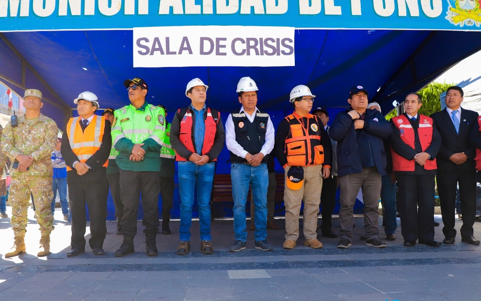 Alcalde de Puno, Lic. Javier Ponce, lidera simulacro nacional multipleligro 2024 para fortalecer capacidades de respuesta