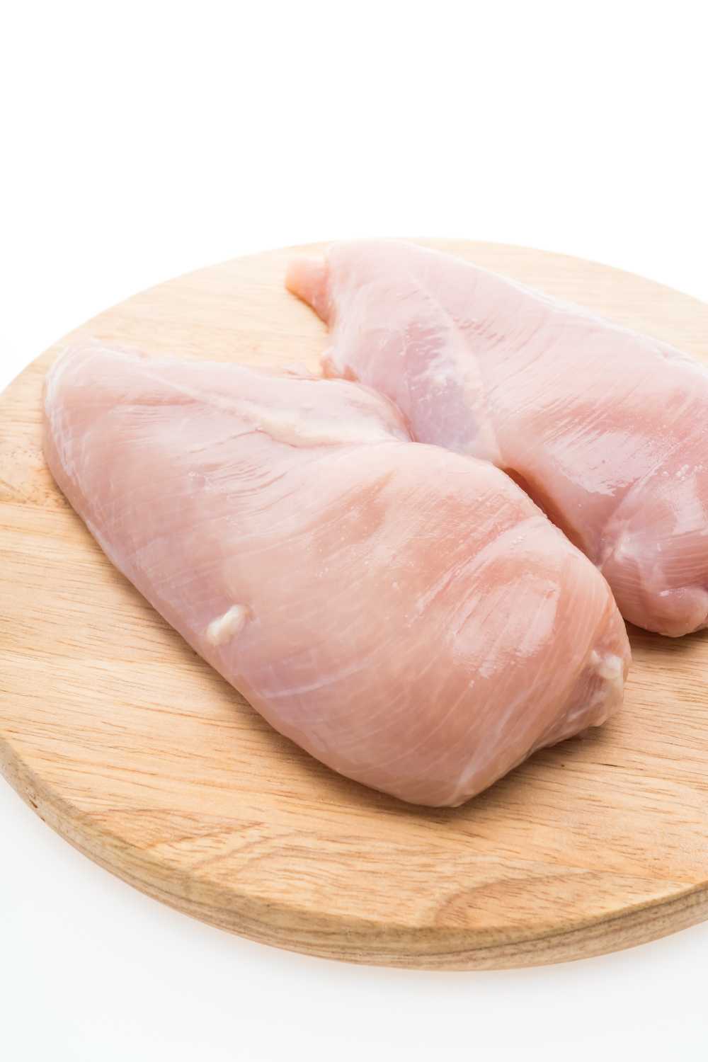 Foto detalle de cortes de pechugas de pollo