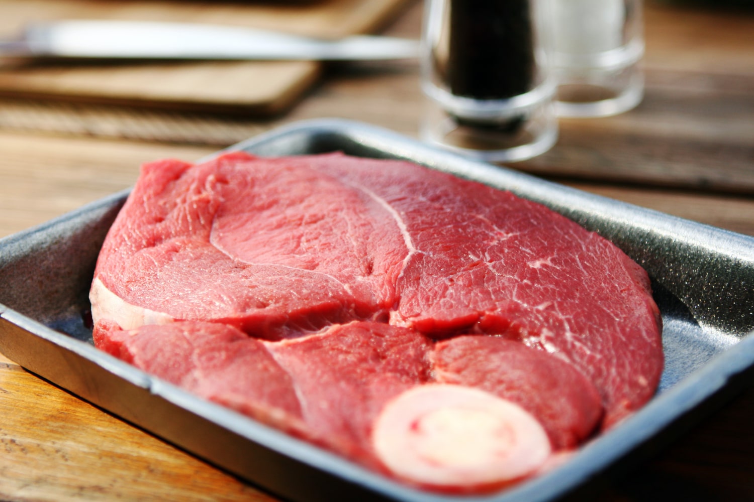 Foto detalle de un corte de carne de res