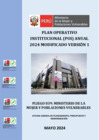 Vista preliminar de documento Plan Operativo Institucional (POI) Anual 2024 Modificado Versión 1 