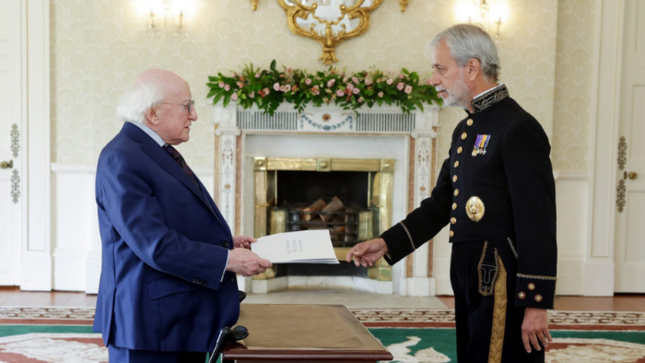 Embajador peruano Jaime Cacho-Sousa presenta cartas credenciales y reafirma los lazos de amistad con Irlanda