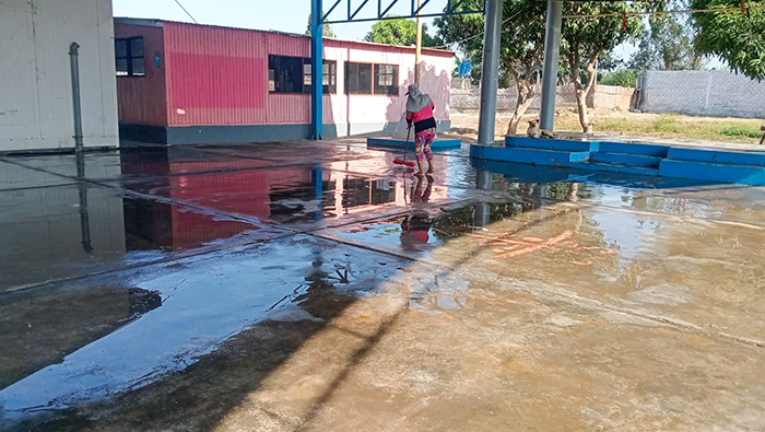 Culminan trabajos en el colegio de Cerro Blanco