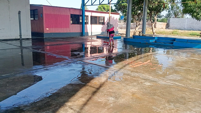 Culminan trabajos en el colegio de Cerro Blanco
