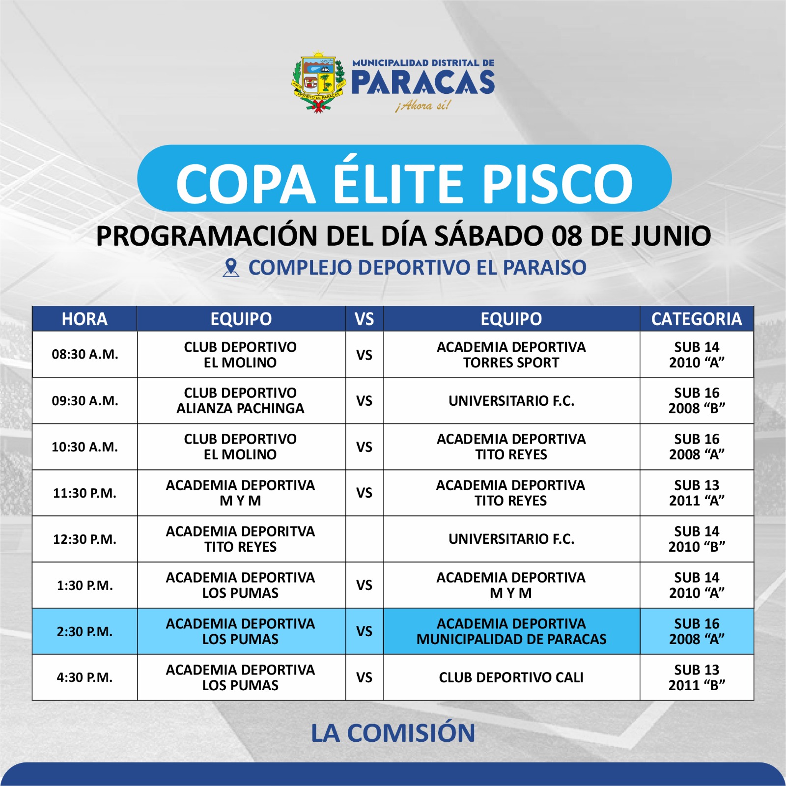 Continúa la participación de la academia municipal de fútbol