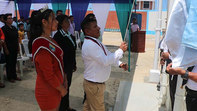 Alcalde de Paita inaugura moderna infraestructura de la I.E.I N°407 en la Islilla-Paita