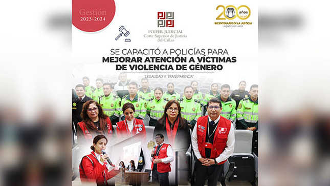 Corte Superior del Callao y Programa AURORA capacitan a efectivos policiales para mejorar atención a víctimas de violencia de género