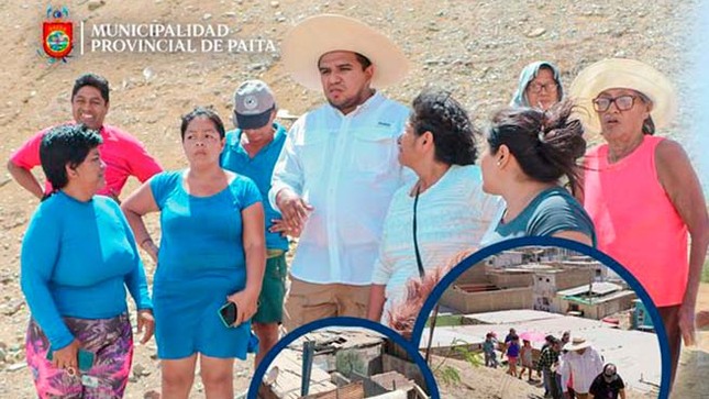 Alcalde Pedro Cuadros visitó tres sectores vulnerables en temporada de lluvias de la zona baja de Paita