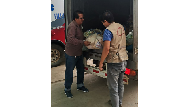Comunidad provincial realiza la entrega de canastas de alimentos a los pacientes del PANTBC