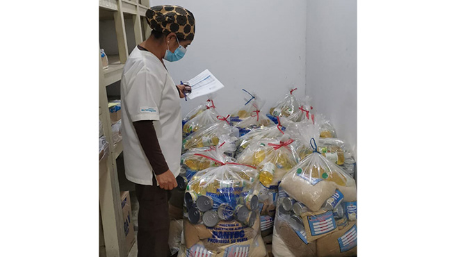 Comunidad provincial realiza la entrega de canastas de alimentos a los pacientes del PANTBC