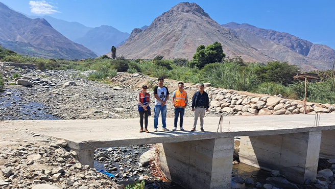 El objetivo es continuar con los trabajos del proyecto de la “Construcción del puente Huiña del Centro Poblado Huiña”