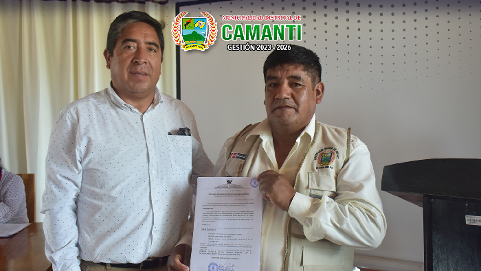 Juramentación de Nuevos Tenientes Gobernadores en el Distrito de Camanti