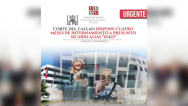 Corte Superior del Callao dispone cuatro meses de internamiento a presunto adolescente sicario “Kiko”
