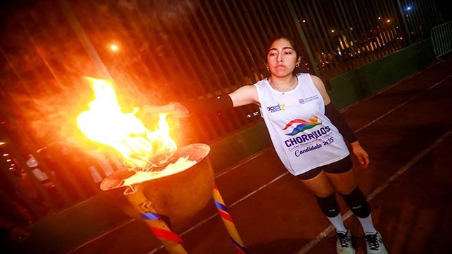 Encendido de la antorcha olímpica de Chorrillos 