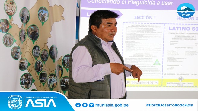La Municipalidad Distrital de Asia, encabezada por nuestro alcalde Isaías Alcántara Malásquez, a través de la Sub Gerencia de Fomento de Inversión y Promoción Empresarial, realizó el gran "Taller de Manejo y uso seguro de Plaguicidas" en el auditorio Municipal, en donde nuestros agricultores obtuvieron mayor información sobre como hacer el uso correcto de los plaguicidas sin perjudicar sus frutos. 
De esta manera, la gestión municipal liderada por nuestro alcalde, Isaías Alcántara Malásquez, viene trabajando en el desarrollo de la agricultura.
#MunicipalidadDistritalDeAsia
#PorelDesarrollodeAsia
#IsaiasAlcantaraAlcaldedeAsia
