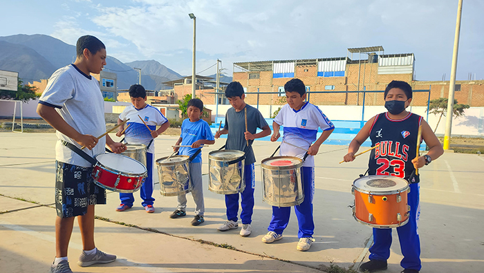 Banda Rítmica de San Jacinto en Acción
