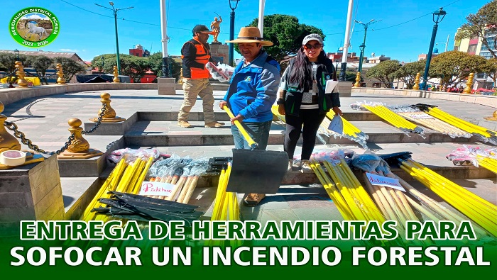 Entrega de Herramientas Para Sofocar Incendios Forestales