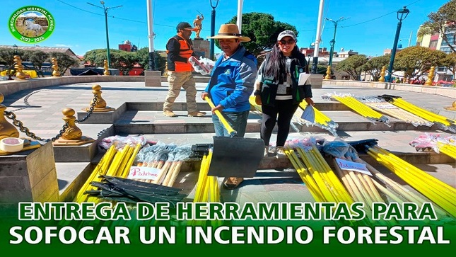 Entrega de Herramientas Para Sofocar Incendios Forestales