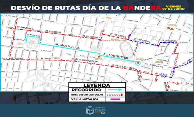 β
Conoce todas las calles que estarΓ‘n restringidades maΓ±ana 7 junio desde las 6:00 a. m. hasta las 1:00 p. m.