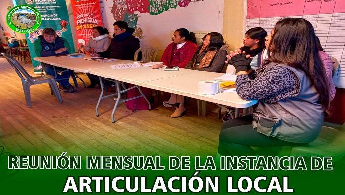 Reunión Mensual de la Instancia de Articulación Local
