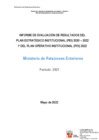 Vista preliminar de documento Informe de evaluación de resultados del PEI 2020-2022 y el POI 2022 (periodo 2021)