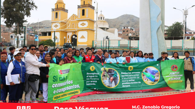  Gobierno Regional de Lima continua concientizando e informando casa por casa sobre el dengue.