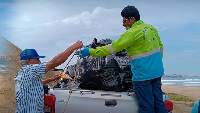 Municipalidad recolectó media tonelada de residuos sólidos en Playa Grande