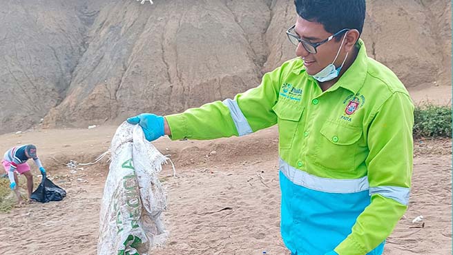 Municipalidad recolectó media tonelada de residuos sólidos en Playa Grande