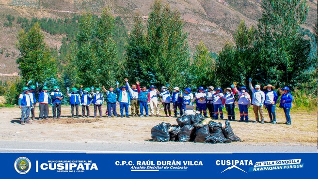 Hoy 05 de junio, en conmemoraciΓ³n por el DΓa Mundial del Medio Ambiente, esta maΓ±ana la Municipalidad de Cusipata