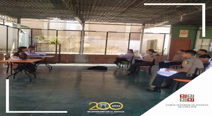 Jueces de la Corte de Justicia de Lima Sur realizaron capacitaciones a colegios y miembros de la Policía Nacional