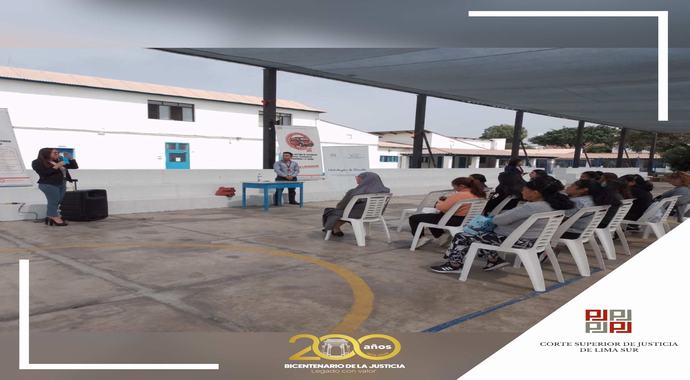 Jueces de la Corte de Justicia de Lima Sur realizaron capacitaciones a colegios y miembros de la Policía Nacional