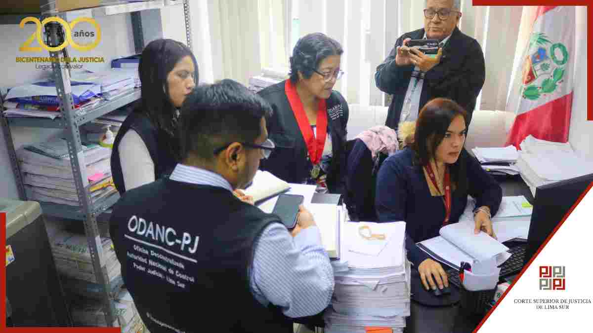 ÓRGANO DE CONTROL (ODANC) CONTINÚA CON LAS VISITAS INOPINADAS A DIFERENTES SEDES DE LA CORTE DE LIMA SUR