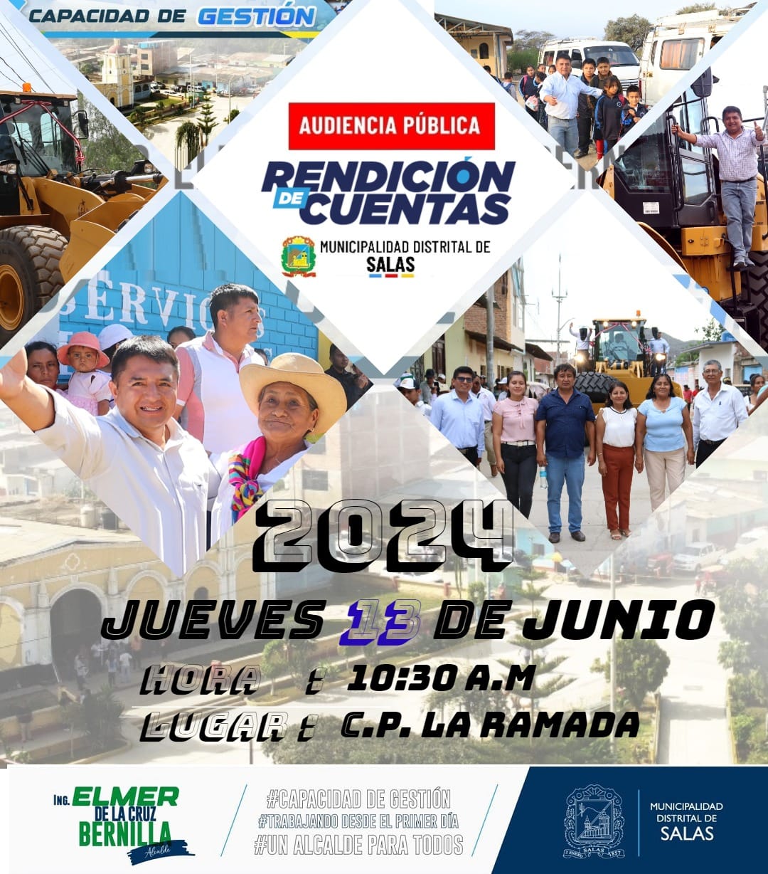 PRIMERA AUDIENCIA PÚBLICA DE RENDICIÓN DE CUENTAS 2024 DE LA MUNICIPALIDAD DISTRITAL DE SALAS