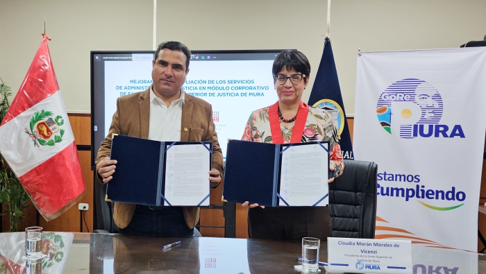 Gobierno Regional y Corte Superior de Piura suscriben convenio para futura construcción del Módulo de Familia