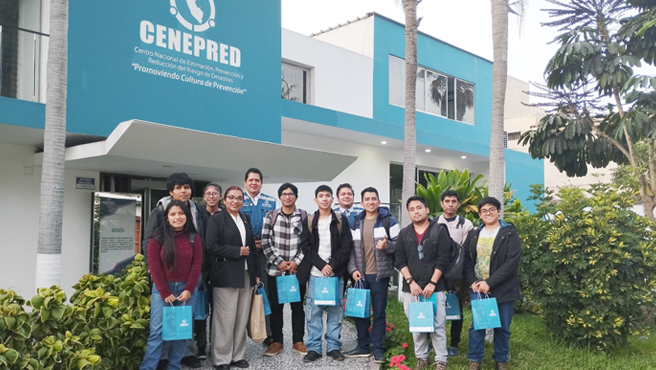 Estudiantes del IESTP de Piscobamba-Áncash y de la Universidad Nacional de Ingeniería visitaron el Cenepred