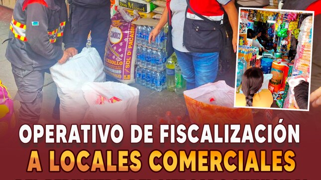 Operativo de fiscalización a locales comerciales del perímetro del Mercado Municipal