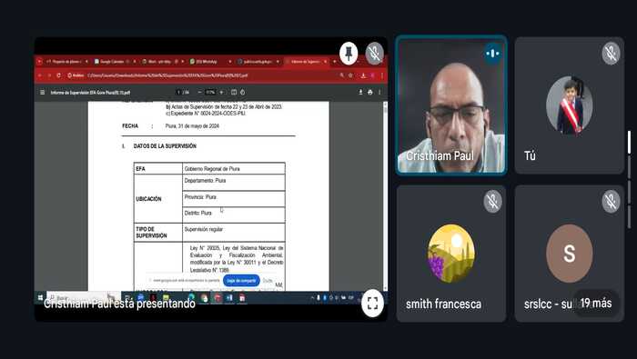 Personal de la Drem Piura participa en Reunión Virtual del Procedimiento de Supervisión