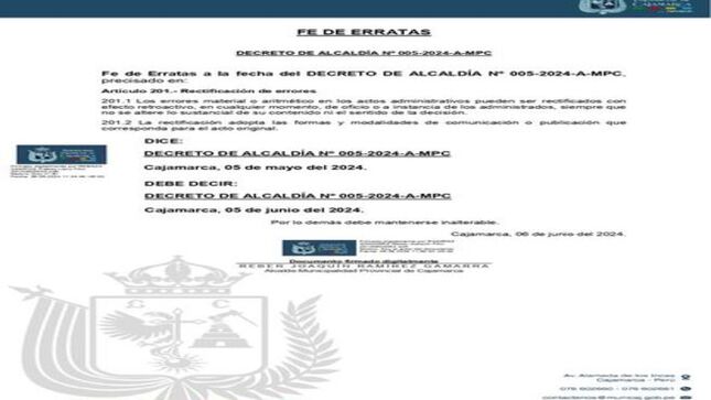📌Convocatorio y aprobación de cronograma a elecciones de Representates de la Sociedad Civil ante el Consejo de Coordinación Local de cajamarca correspondiente al periodo 2024-2026, para el día domingo 11 de agosto del 2024.