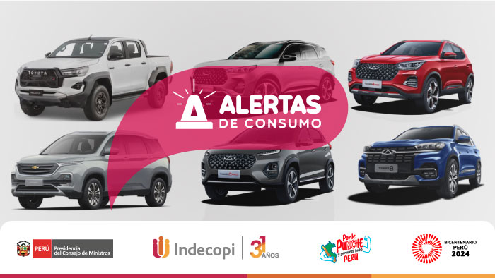 EI Indecopi ha emitido más de 100 alertas de consumo sobre vehículos en los últimos meses