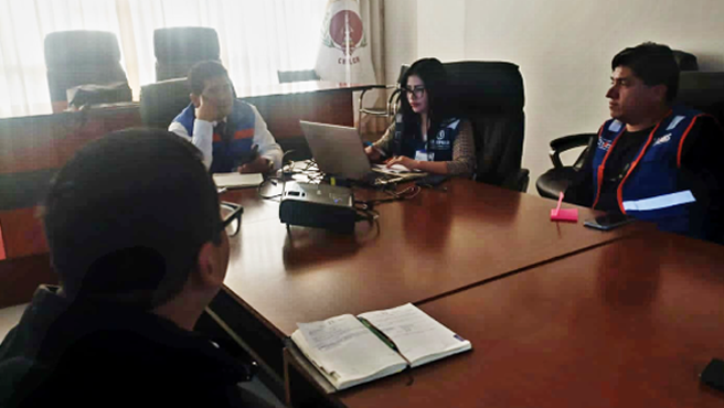 Cenepred se reúne con entidades locales y regionales para continuar con la elaboración de los planes de prevención en Junín