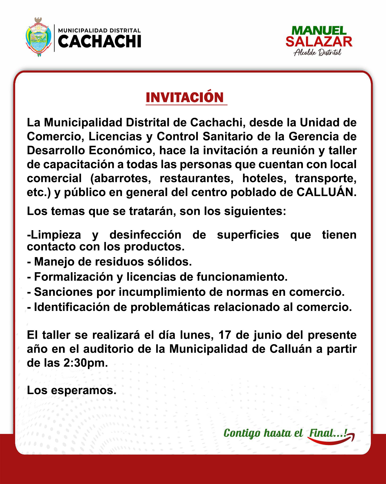 centro poblado Calluán
