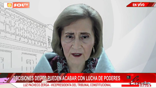 “La ONP no puede suspender las pensiones de los jubilados”, afirma la vicepresidenta del Tribunal Constitucional Luz Pacheco Zerga