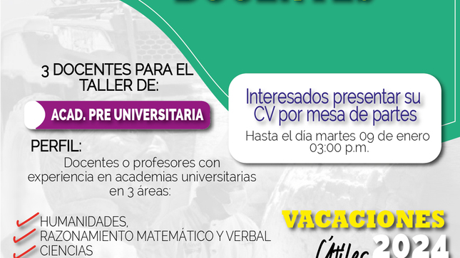 Convocatoria de Docentes