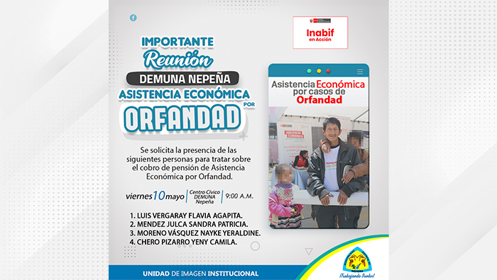 Reunión sobre Asistencia Económica por Orfandad