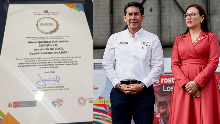 Municipalidad de Surquillo es reconocida por apostar por la primera infancia.