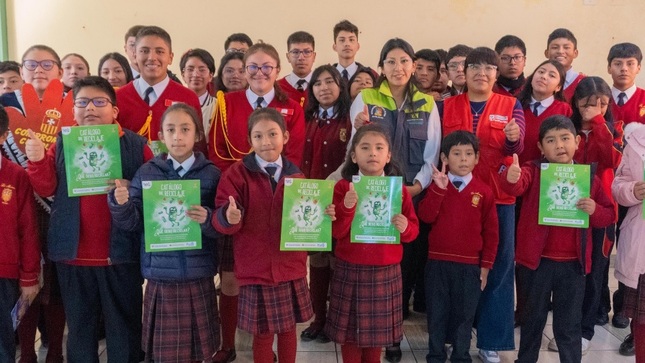 ¡Instituciones educativas sostenibles! Municipalidad de Puno realizó visita al Colegio la Merced
