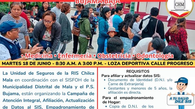 Gran Campaña de Salud Integral; Afiliación y Actualización de datos SIS