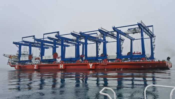 Terminal Portuario Multipropósito de Chancay marca un hito con la llegada de sus primeras grúas eléctricas