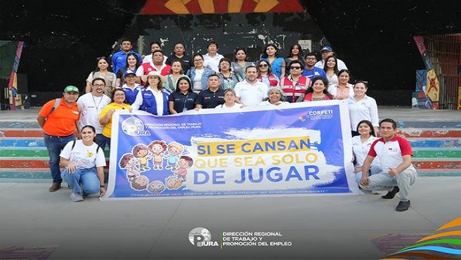 "Dรญa Mundial contra el Trabajo Infantil" y estuvo a cargo de la Direcciรณn Regional de Trabajo y Promociรณn del Empleo, a travรฉs de CDRPETI